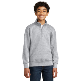 Port & Company PC78YQ Youth Core Fleece 1/4-Zip Sweatshirt - Athletic Heather