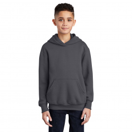 Port & Company PC90YH Youth Core Fleece Pullover Hooded Sweatshirt - Charcoal