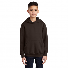 Port & Company PC90YH Youth Core Fleece Pullover Hooded Sweatshirt - Dark Chocolate Brown
