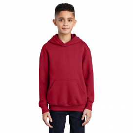 Port & Company PC90YH Youth Core Fleece Pullover Hooded Sweatshirt - Red