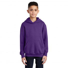 Port & Company PC90YH Youth Core Fleece Pullover Hooded Sweatshirt - Team Purple