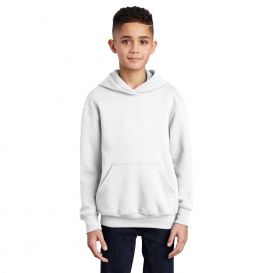 Port & Company PC90YH Youth Core Fleece Pullover Hooded Sweatshirt - White