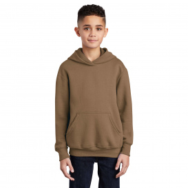 Port & Company PC90YH Youth Core Fleece Pullover Hooded Sweatshirt - Woodland Brown