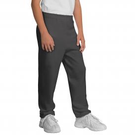 Port & Company PC90YP Youth Core Fleece Sweatpants - Charcoal