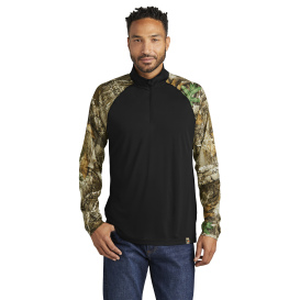 Russell Outdoors RU152 Realtree Colorblock Performance 1/4-Zip - Black/Realtree Extra