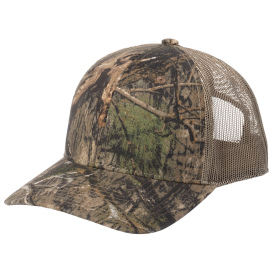 Russell Outdoors RU900 Camo Snapback Trucker Cap - Mossy Oak DNA/Khaki