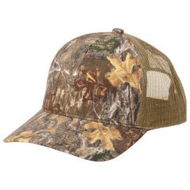 Russell Outdoors RU900 Camo Snapback Trucker Cap - Realtree Edge/Coyote Brown