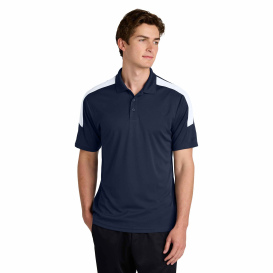 Sport-Tek ST104 Competitor United Polo - True Navy/White