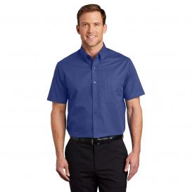 Available in 27 Colors 5X Mediterranean Blue Port Authority Short Sleeve Easy Care Shirt S508
