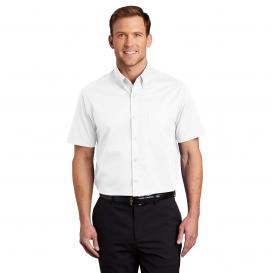 Port Authority S508 Short Sleeve Easy Care Shirt - White/Light Stone