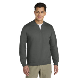 Gildan SF008 Softstyle Midweight Fleece 1/4-Zip Sweatshirt - Charcoal