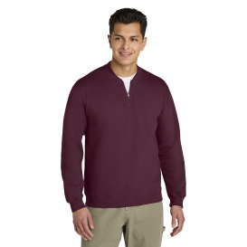 Gildan SF008 Softstyle Midweight Fleece 1/4-Zip Sweatshirt - Maroon