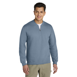 Gildan SF008 Softstyle Midweight Fleece 1/4-Zip Sweatshirt - Stone Blue