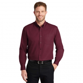 CornerStone SP17 Long Sleeve SuperPro Twill Shirt - Burgundy