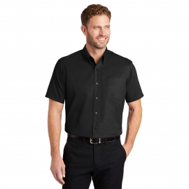 CornerStone SP18 Short Sleeve SuperPro Twill Shirt - Black
