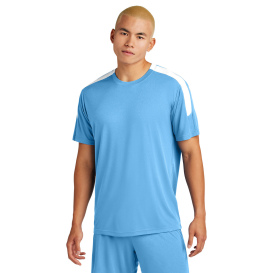 Sport-Tek ST100 Competitor United Crew - Carolina Blue/White