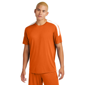 Sport-Tek ST100 Competitor United Crew - Deep Orange/White