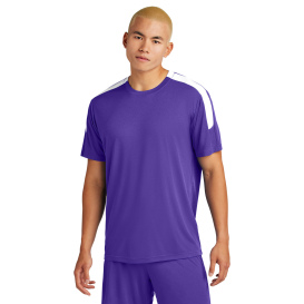 Sport-Tek ST100 Competitor United Crew - Purple/White