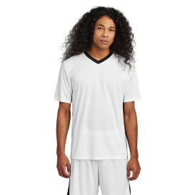 Sport-Tek ST101 Competitor United V-Neck - White/Black