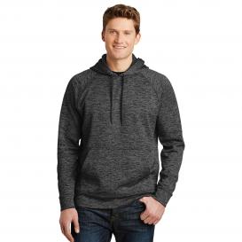 Sport-Tek ST225 PosiCharge Electric Heather Fleece Hooded Pullover - Grey/Black Electric