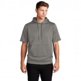 Sport-Tek ST251 Sport-Wick Fleece Short Sleeve Hooded Pullover - Dark Smoke Grey