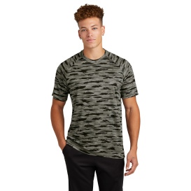 Sport-Tek ST375 Drift Camo Tee - Black