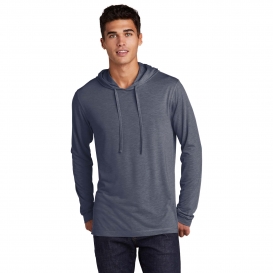 Sport-Tek ST406 PosiCharge Tri-Blend Wicking Long Sleeve Hoodie - True Navy Heather