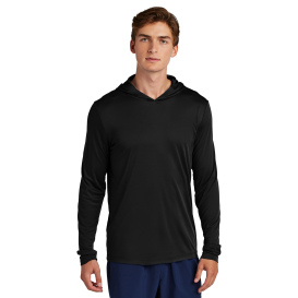 Sport-Tek ST420LSH Posi-UV Pro Long Sleeve Hoodie - Black