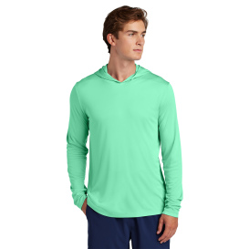 Sport-Tek ST420LSH Posi-UV Pro Long Sleeve Hoodie - Bright Seafoam