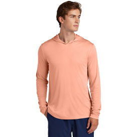 Sport-Tek ST420LSH Posi-UV Pro Long Sleeve Hoodie - Soft Coral