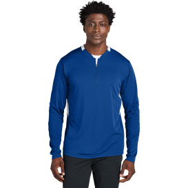 Sport-Tek ST443 Club 1/4-Zip Pullover - True Royal/White