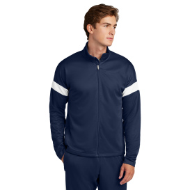 Sport-Tek ST800 Travel Full-Zip Jacket - True Navy/White