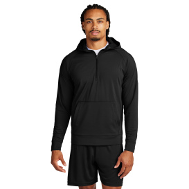 Sport-Tek ST856 Sport-Wick Stretch 1/2-Zip Hoodie - Black