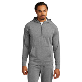 Sport-Tek ST856 Sport-Wick Stretch 1/2-Zip Hoodie - Charcoal Heather Grey