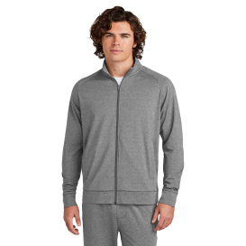 Sport-Tek ST857 Sport-Wick Stretch Full-Zip Cadet Jacket - Charcoal Grey Heather