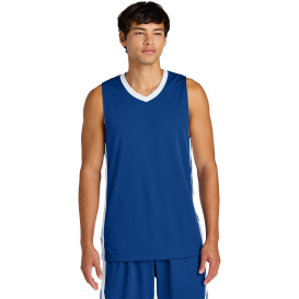 Sport-Tek ST900 Rival Basketball Rev Jersey - True Royal/White