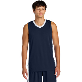 Sport-Tek ST900 Rival Basketball Rev Jersey - True Navy/White