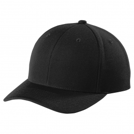 Sport-Tek STC43 Yupoong Curve Bill Snapback Cap - Black