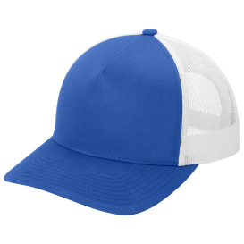 Sport-Tek STC54 Yupoong Retro Trucker 5-Panel Cap - True Royal/White