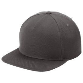 Sport-Tek STC55 Yupoong Premium 5-Panel Snapback Cap - Iron Grey