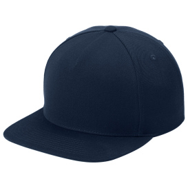 Sport-Tek STC55 Yupoong Premium 5-Panel Snapback Cap - True Navy