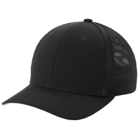 Sport-Tek STC60 Stretch-Tek Mesh Back Cap - Black/Black