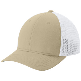 Sport-Tek STC60 Stretch-Tek Mesh Back Cap - Sahara/White