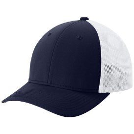 Sport-Tek STC60 Stretch-Tek Mesh Back Cap - True Navy/White