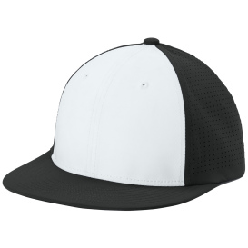 Sport-Tek STC64 Pro-Cut Stretch-Tek Cap - White/Black/Black