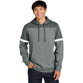 Sport-Tek STF205 Drive Fleece Colorblock Hoodie - Dark Smoke Gray/Vintage Heather