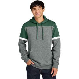 Sport-Tek STF205 Drive Fleece Colorblock Hoodie - Forest Green/Vintage Heather