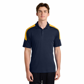 Sport-Tek ST104 Competitor United Polo - True Navy/Gold