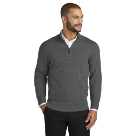 Port Authority SW2900 Easy Care 1/4-Zip Sweater - Charcoal Heather