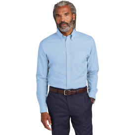 Brooks Brothers TBB18000 Tall Wrinkle-Free Stretch Pinpoint Shirt - Newport Blue